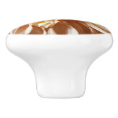 Bleke roze dahlia keramische knop (Zijkant)