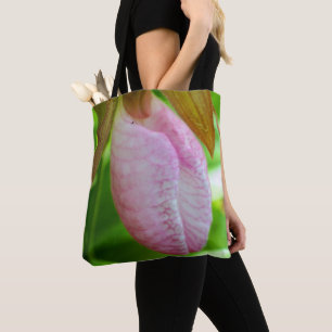 Bleke roze dame Slipper Orchid Sluiten Draagtas