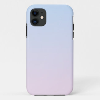 Bleke Roze en Blauwe Verloopachtergrond iPhone 11 Hoesje