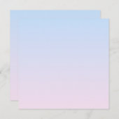 Bleke Roze en Blauwe Verloopachtergrond Kaart (Voorkant / Achterkant)