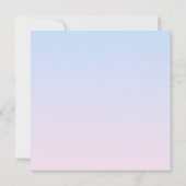 Bleke Roze en Blauwe Verloopachtergrond Kaart (Achterkant)