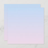 Bleke Roze en Blauwe Verloopachtergrond Notitiekaartje (Voorkant / Achterkant)