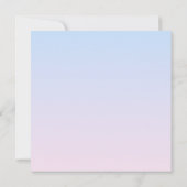 Bleke Roze en Blauwe Verloopachtergrond Notitiekaartje (Achterkant)