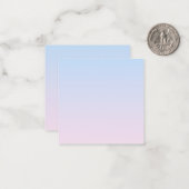 Bleke Roze en Blauwe Verloopachtergrond Notitiekaartje (Voorkant / Achterkant in situ)