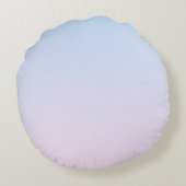 Bleke Roze en Blauwe Verloopachtergrond Rond Kussen (Achterkant)