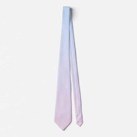 Bleke Roze en Blauwe Verloopachtergrond Stropdas (Voorkant)