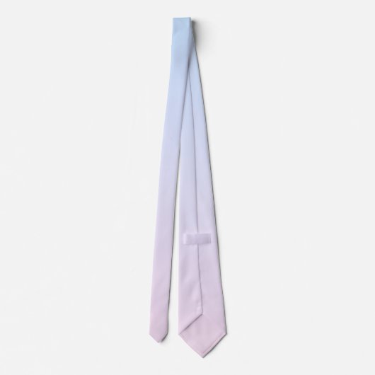 Bleke Roze en Blauwe Verloopachtergrond Stropdas (Achterkant)