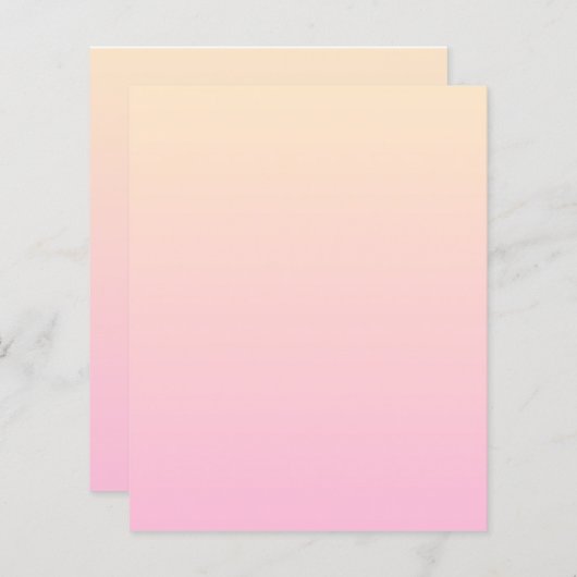 Bleke roze en gele gradiëntachtergrond (Voorkant / Achterkant)