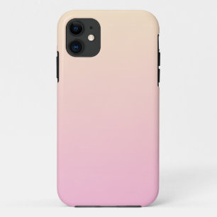 Bleke roze en gele gradiëntachtergrond iPhone 11 hoesje
