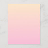 Bleke roze en gele gradiëntachtergrond flyer (Achterkant)