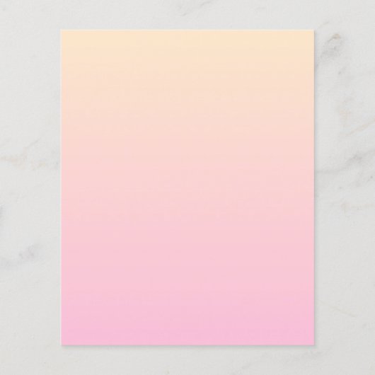 Bleke roze en gele gradiëntachtergrond flyer (Achterkant)