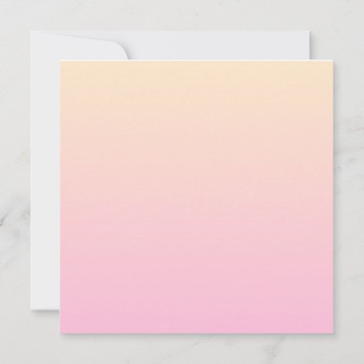 Bleke roze en gele gradiëntachtergrond kaart (Achterkant)