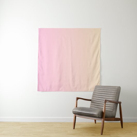 Bleke roze en gele gradiëntachtergrond wandkleed (In Situ (horizontaal))