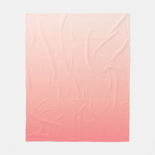 Bleke roze en perzikgradiënt fleece deken (Voorkant)