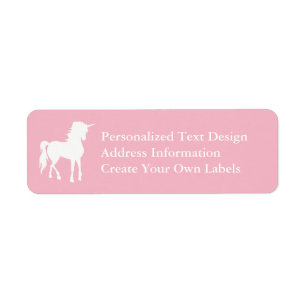 Bleke roze en witte orn etiket