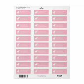 Bleke roze en witte orn etiket (Full Sheet)