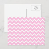 Bleke roze en witte zigzagpatroon. briefkaart (Voorkant / Achterkant)