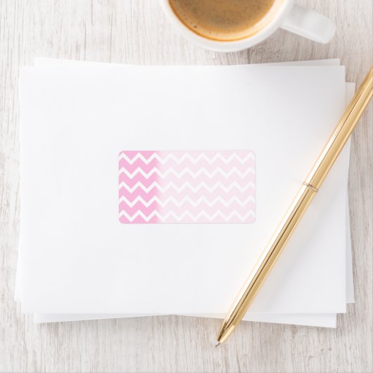 Bleke roze en witte zigzagpatroon. etiket (Insitu)