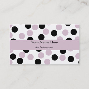 Bleke Roze en Zwarte Polka Dot Visitekaartje