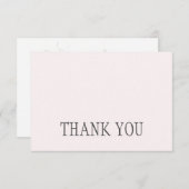 Bleke roze Floral Funeral Bereavement Dank u Bedankkaart (Voorkant / Achterkant)