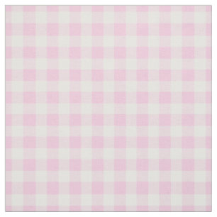 Bleke roze Gingham-cheque Stof