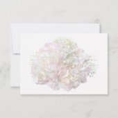 Bleke Roze Hortensia Met Baby's Adem RSVP Kaartje (Achterkant)