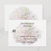 Bleke Roze Hortensia Met Baby's Adem RSVP Kaartje (Voorkant / Achterkant)