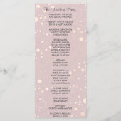 Bleke Roze met Circle Glitter Wedding Program Programma (Achterkant)