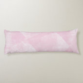 Bleke roze minimale geometrische inkttextuur lichaamskussen (Achterkant)