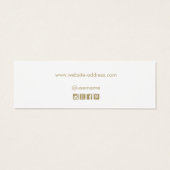 Bleke roze ombre Script Stud die Vertoning verdien Mini Visitekaartjes (Achterkant)