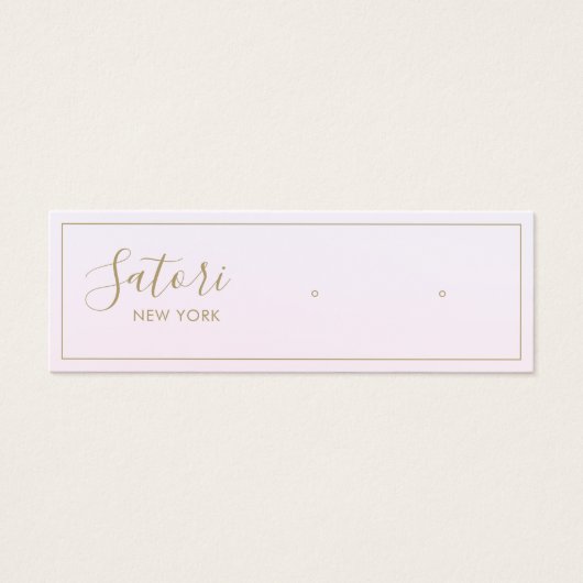 Bleke roze ombre Script Stud die Vertoning verdien Mini Visitekaartjes (Voorkant)