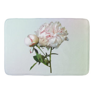 Bleke Roze Pioen en Knop Badmat