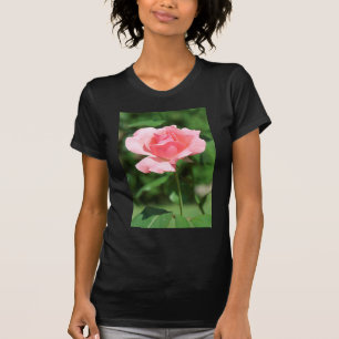 Bleke roze roos t-shirt