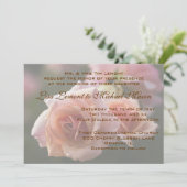 Bleke roze roze uitnodiging (Staand voorkant)