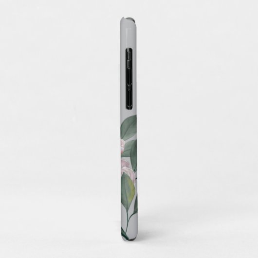 Bleke roze rozen met bewerkbare achtergrond Case-Mate iPhone case (Achterkant/links)