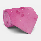 Bleke roze watervlekken stropdas (Opgerold)