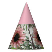Bleke roze zonnebloem feesthoedjes (Links)