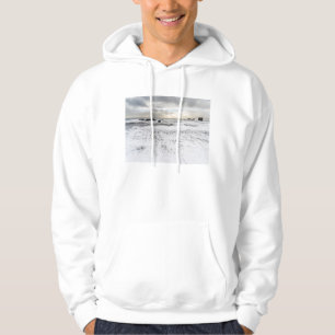Bleke schuimende oceaan zeegezicht, IJsland Hoodie
