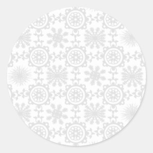 Bleke sneeuwvulling ronde sticker
