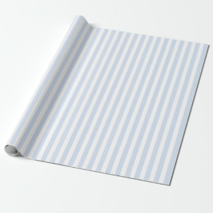 Bleke strepen met blauw en wit snoep cadeaupapier
