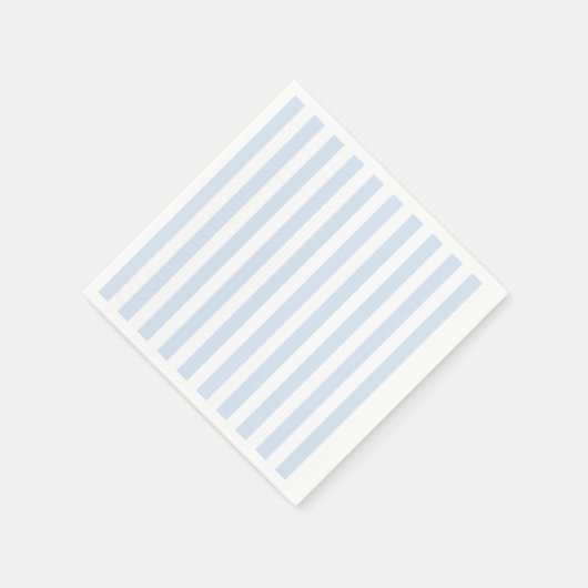 Bleke strepen met blauw en wit snoep servet (Hoek)