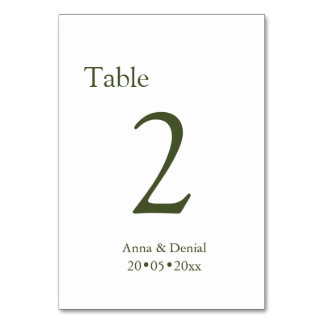 Bleke taupe tafel nummers kaarten