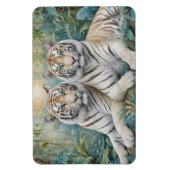Bleke tijgers in een blauw groen Oerwoud Magneet (Verticaal)