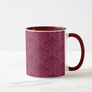 Bleke Wijn Damask Bows Mok