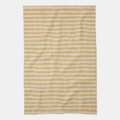 Bleke Yellow Stripes Threaded Fabric Pattern Theedoek (Verticaal)