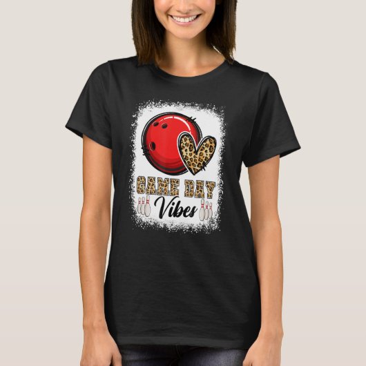Bleken Bowling Game Day Vibes Bowling Mam Game D T-shirt (Voorkant)