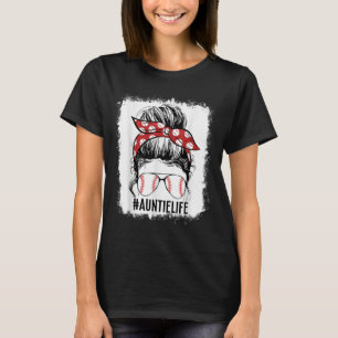 Bleken honkbal Tante Bun Game Day Vibes Mo T-shirt