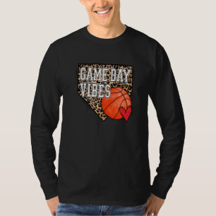 Bleken honkbalspel Dag Vibes Leopard Basketk T-shirt