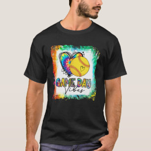 Bleken honkbalspel Dag Vibes Softball mama T-shirt