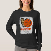 Bleken honkbalwedstrijd Vibes Basketball mama T-shirt (Voorkant)